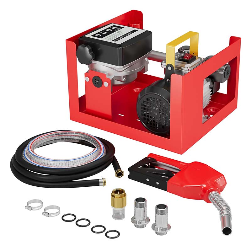 Elektriniai dyzeliniai kuro perpylimo siurbliai su skaitikliu ir automatiniu antgaliu